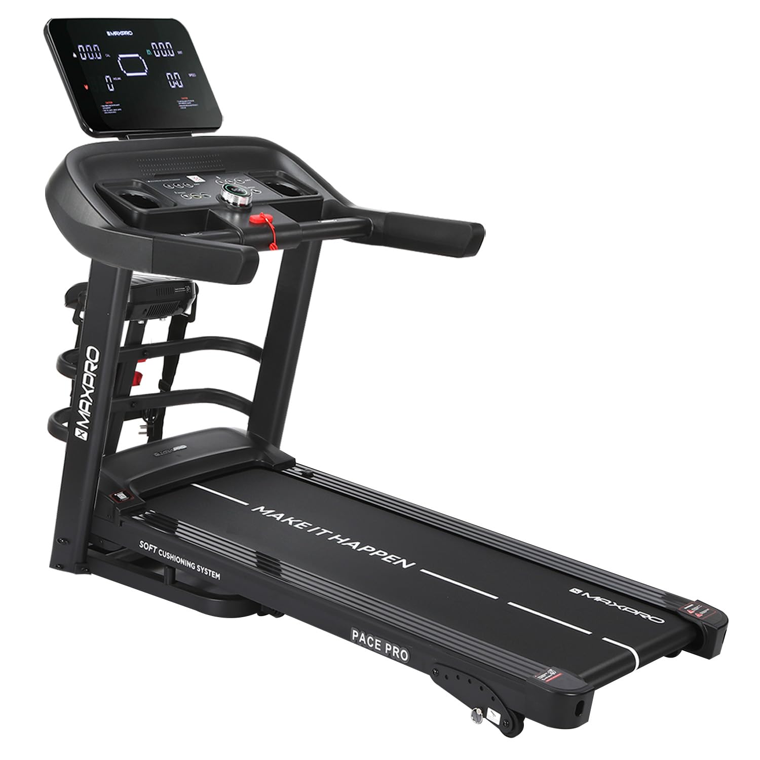 MAXPRO PACE PRO 5 HP Peak DC Motor Multifunction Folding Treadmill with Massager,Max.Speed 14km/h,6 Level Incline,Max.User Weight 110kgs,Fit Show App ...