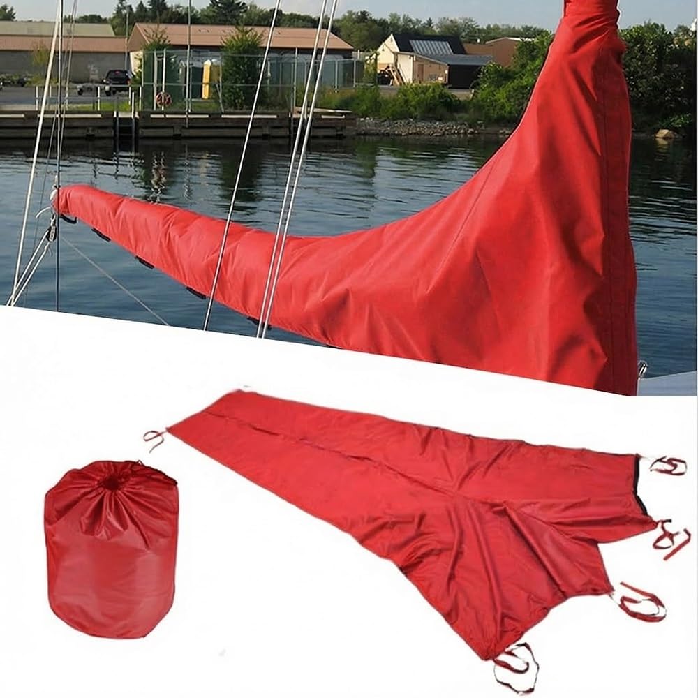 420D Oxford Cloth Sailboat Mainsail Boom Cover, Waterproof UV Protection Cover, Available in Four Colors, For Boat Sail Boom (9-13ft)(12-13ft)