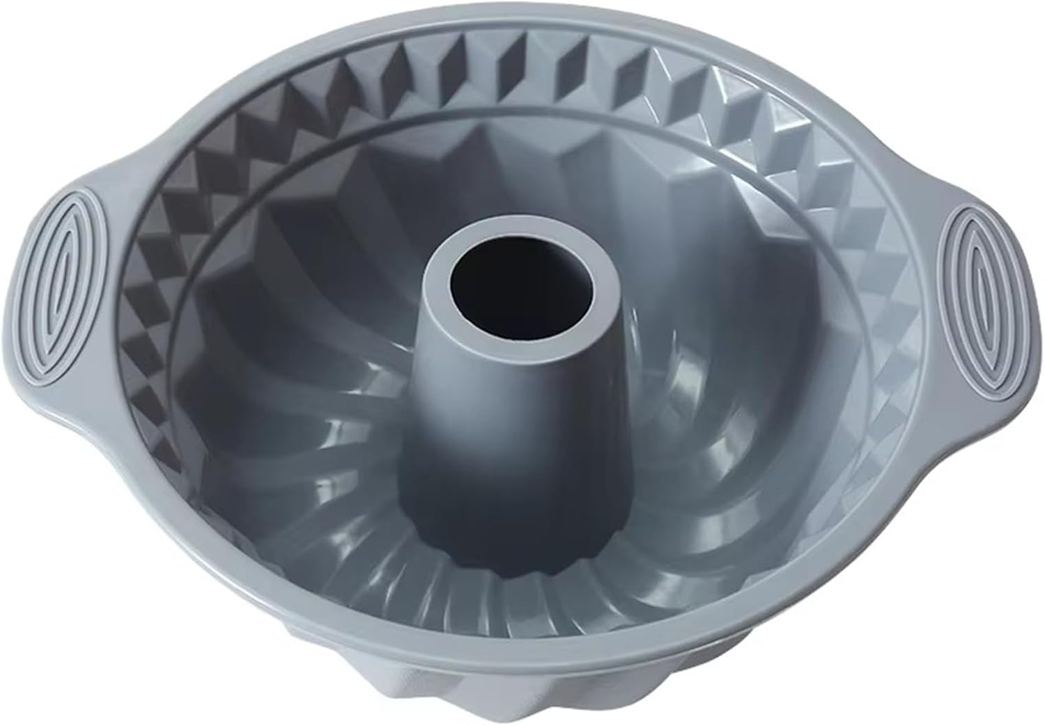 Gray Silicone Baking Pan for Cakes, Muffins, and Bread, Reusable Oven Form for Pastry and Loaves, Flexible Bakeware for Home Kitchen(FD-002-Gray)