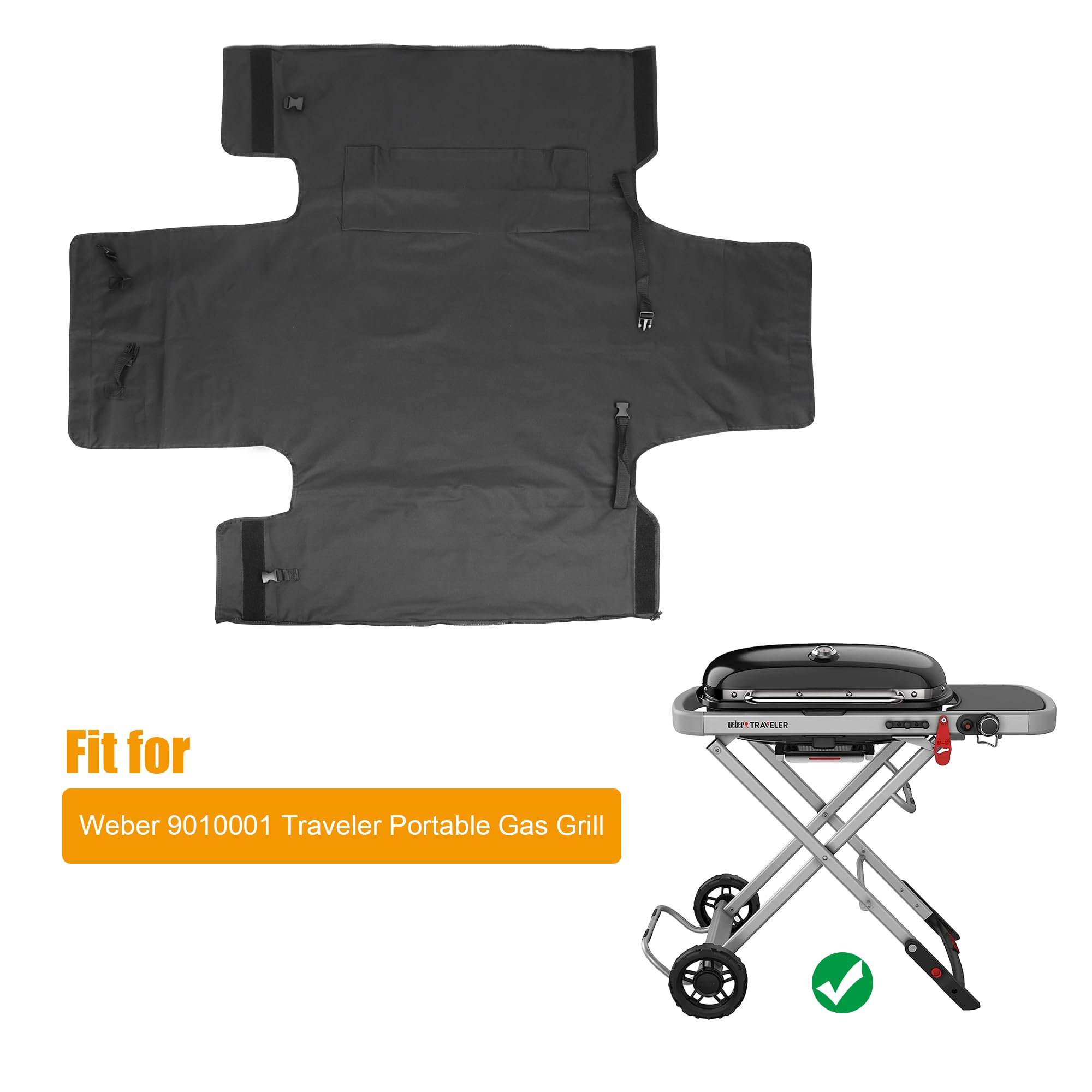 Copertura per griglia per Weber Traveler 9010001, compatibile con Weber 7030 Car