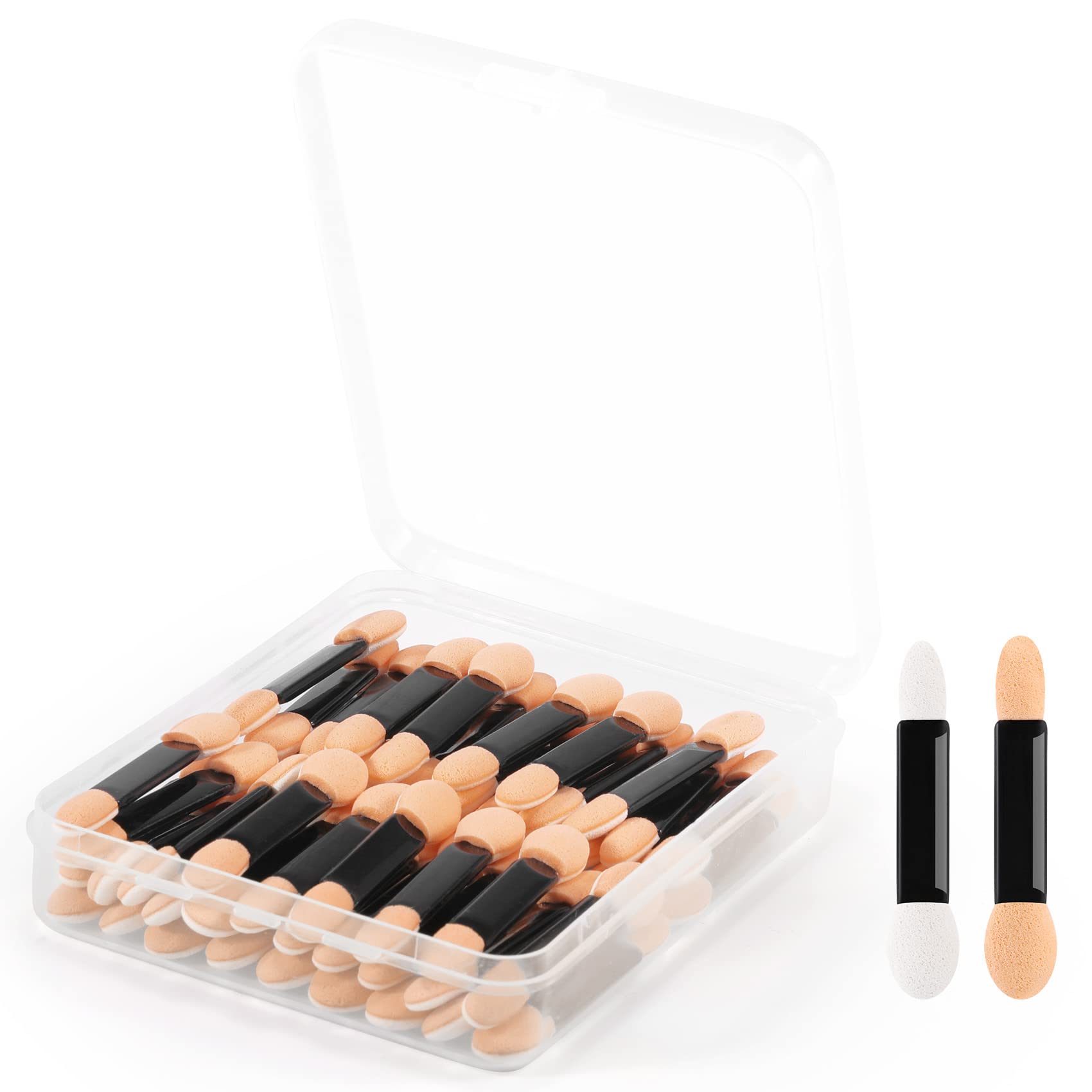 ▪︎ アイシャドウチップ アイシャドウ メイクブラシ チップ 50本 Amazon | Annhua アイシャドウチップ 使い捨て メイクチップ ミニ 50本