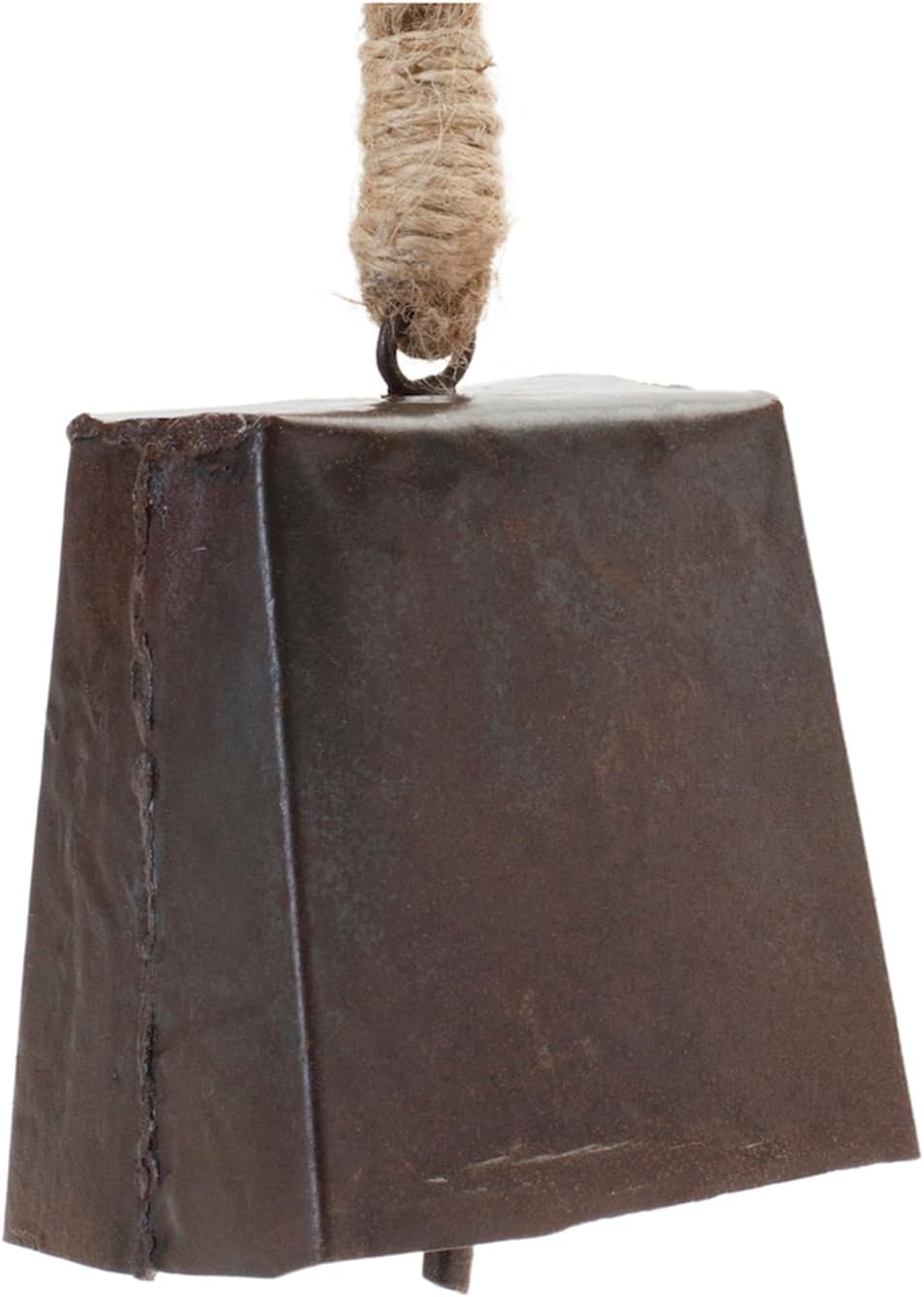 Melrose Iron and Jute Christmas Bell Ornament, 8.5-inch Height, Holiday Season Decoration