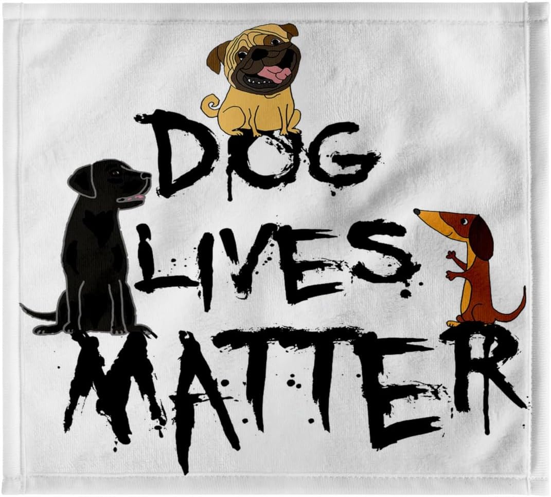 3dRose Funny Cute Dog Lives Matter Pug and Black Lab and Dachshund Dog 22x30 Bath Hand Pool Towel