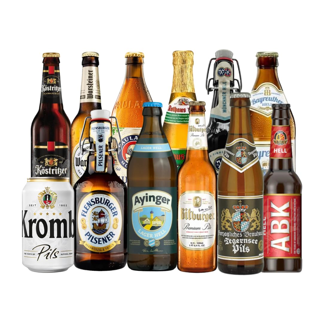 German Breweries Craft Beer 330ml Mixed Case – Premium German Lager, Pils & Weissbier Selection – 12 Pack Bottles – Authentic Imported Beers Gift Set for Men & Women