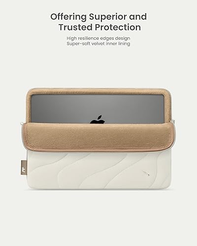 Miniatura 6 de tomtoc Funda protectora 360 para laptop de 15 pulgadas MacBook Air M2A2941 2023, 15 pulgadas Surface Laptop 543, diseño acolchado, lindo bolso