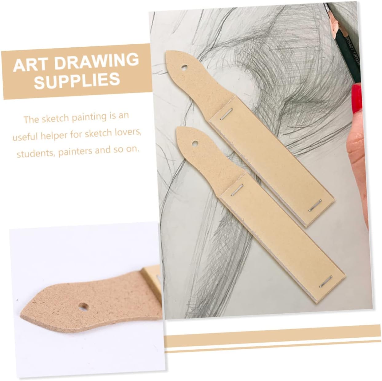 Beatifufu 6sets Pencil Sandpaper Artistic Painting Supplies Sketch Painting Sandpaper Pencil Sharpener Art Supply Drawing for Artists