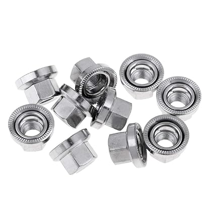 EXCLUZO 10Pcs Bicycle Hub Screw Fixed Gear Axle Screw MTB Flange Track Wheel Nut M10