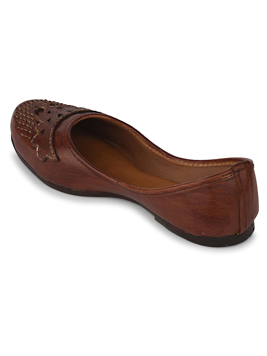 desi colour Women Brown Ethnic Vegan Punjabi Jutti |UK - 6-picture-10