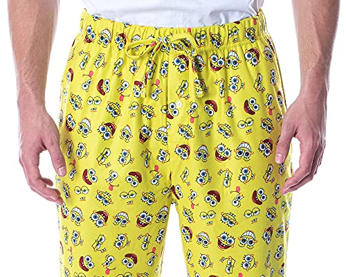 Nickelodeon Men's SpongeBob SquarePants Face Expressions Loungewear Pajama Pants3
