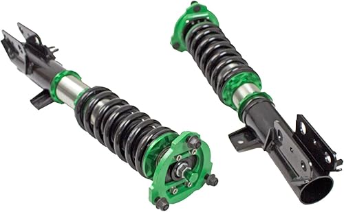 Miniatura 3 de Rev9 R9-HS2-153 Hyper-Street II Kit de bajada de suspensión de coilover de amortiguador, amortiguador monotubo con ajuste de rebote de 32 clics,