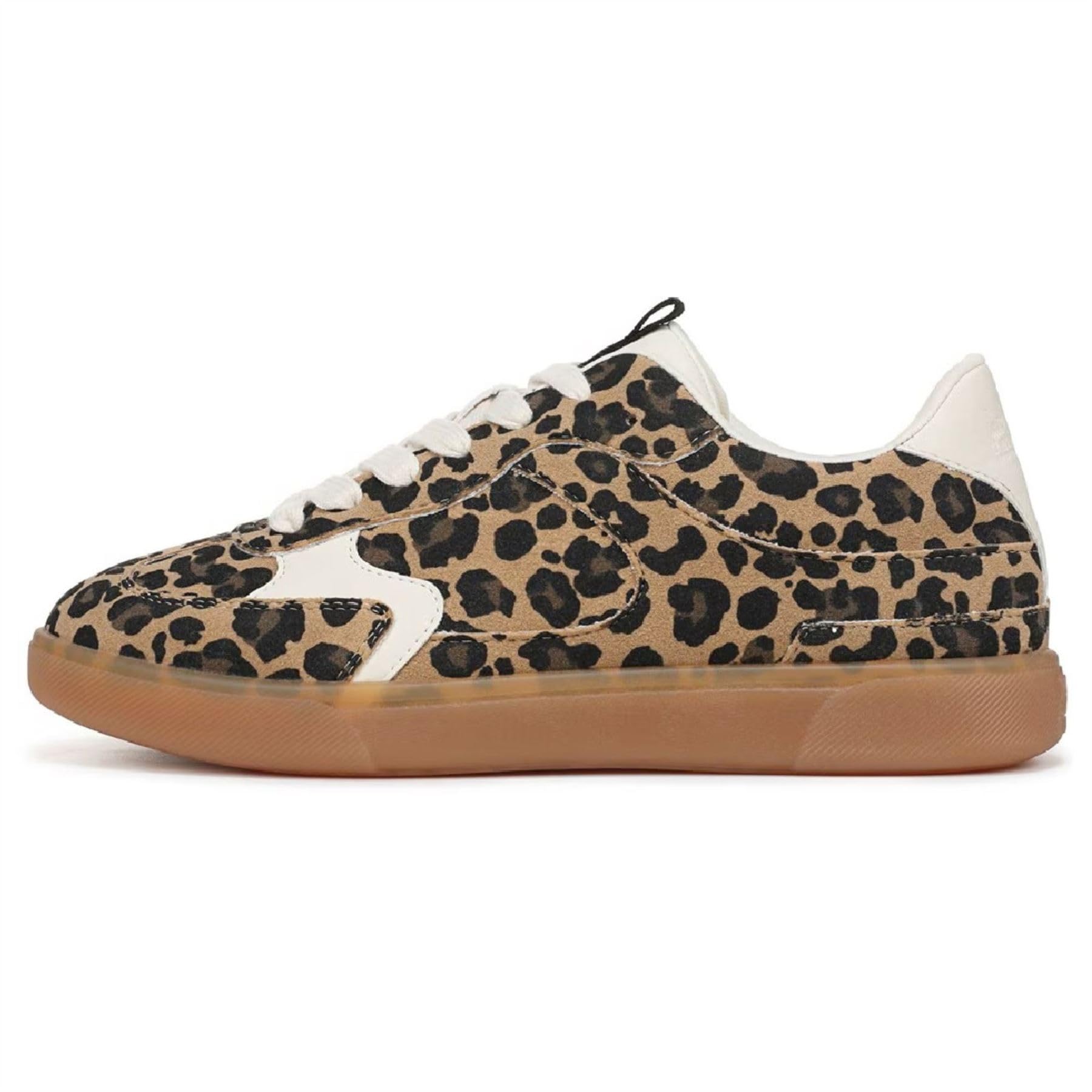 Tenis con cordones marrón leopardo para mujer
