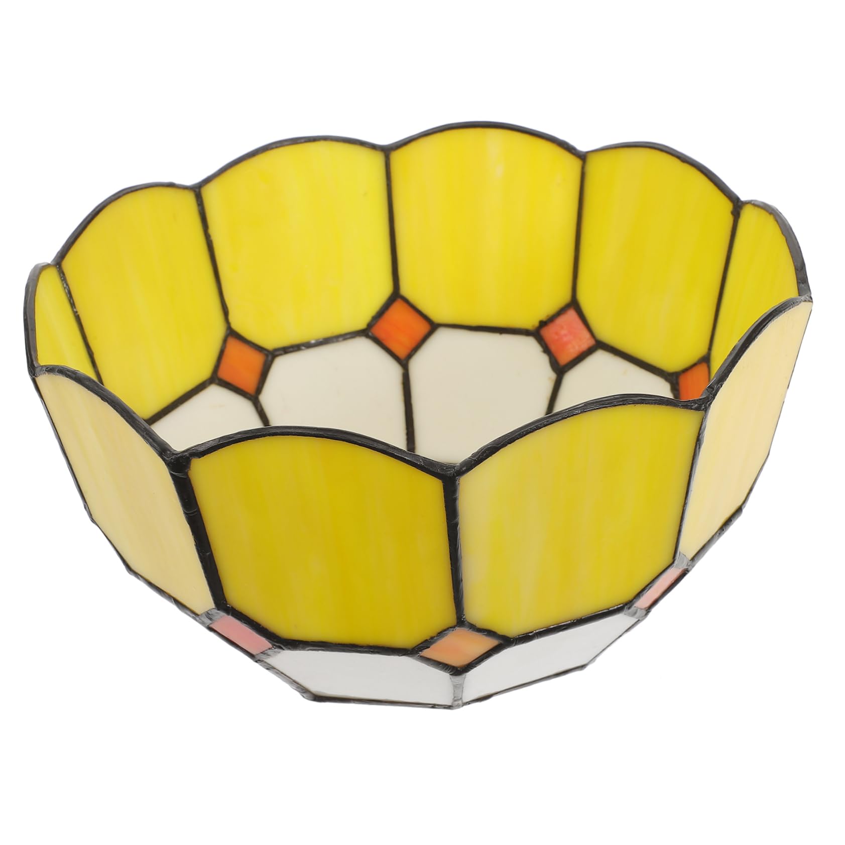 Paralume Decorativo in Vetro Giallo per Lampadario, Ricambio E27 | Sostituzione per Appliques e Sospensioni, Crea Atmosfera Romantica, Vetro Delicato, Casa e Soggiorno