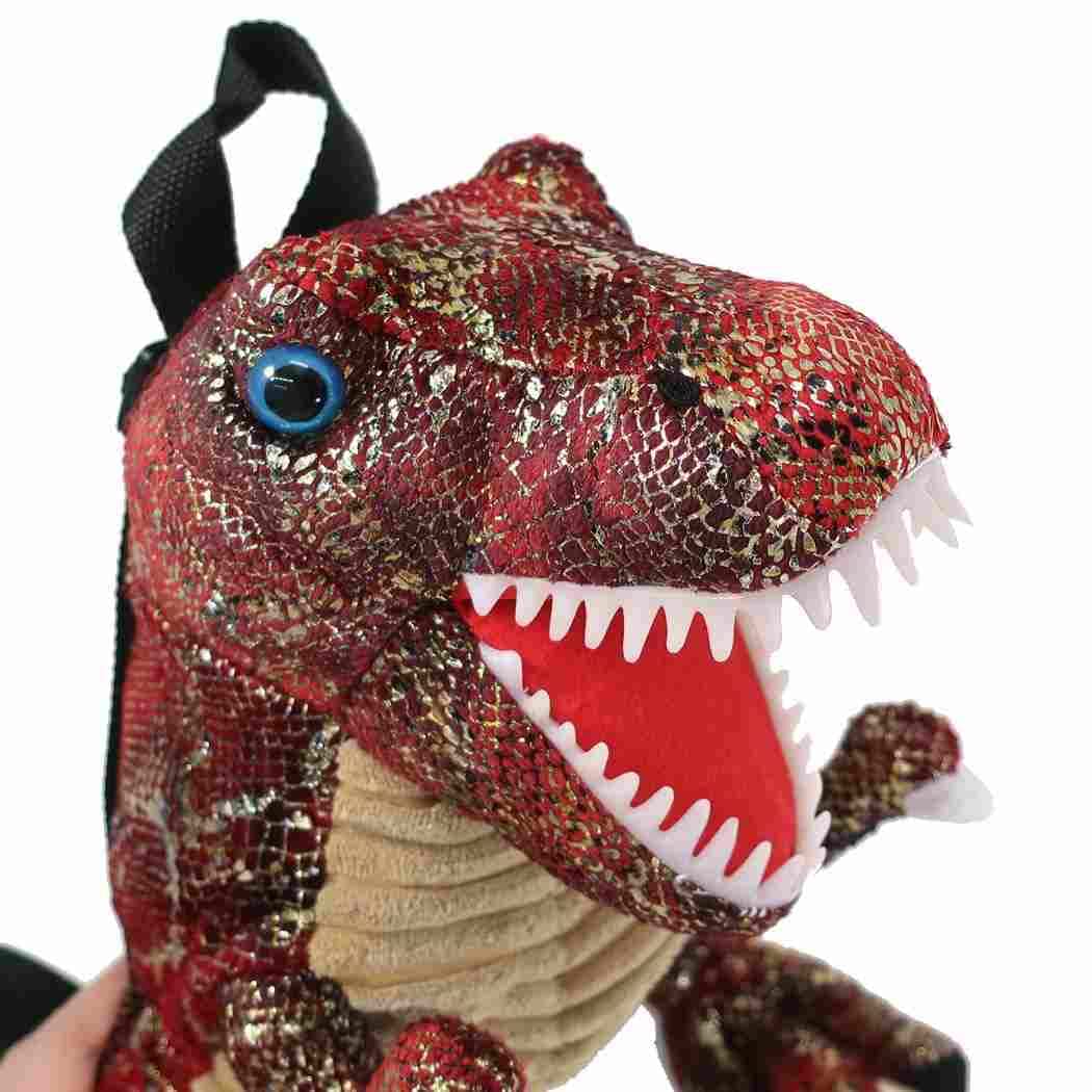 Amazon.co.jp: ユニック 恐竜ぬいぐるみリュック レッドラメ UN