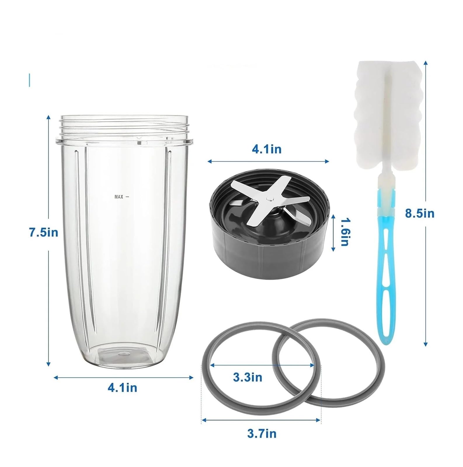 Arredamento per la casa Tazza frullatore da 32 once e lama estrattore frullatore/miscelatore ad alta velocità 600 W/900 W