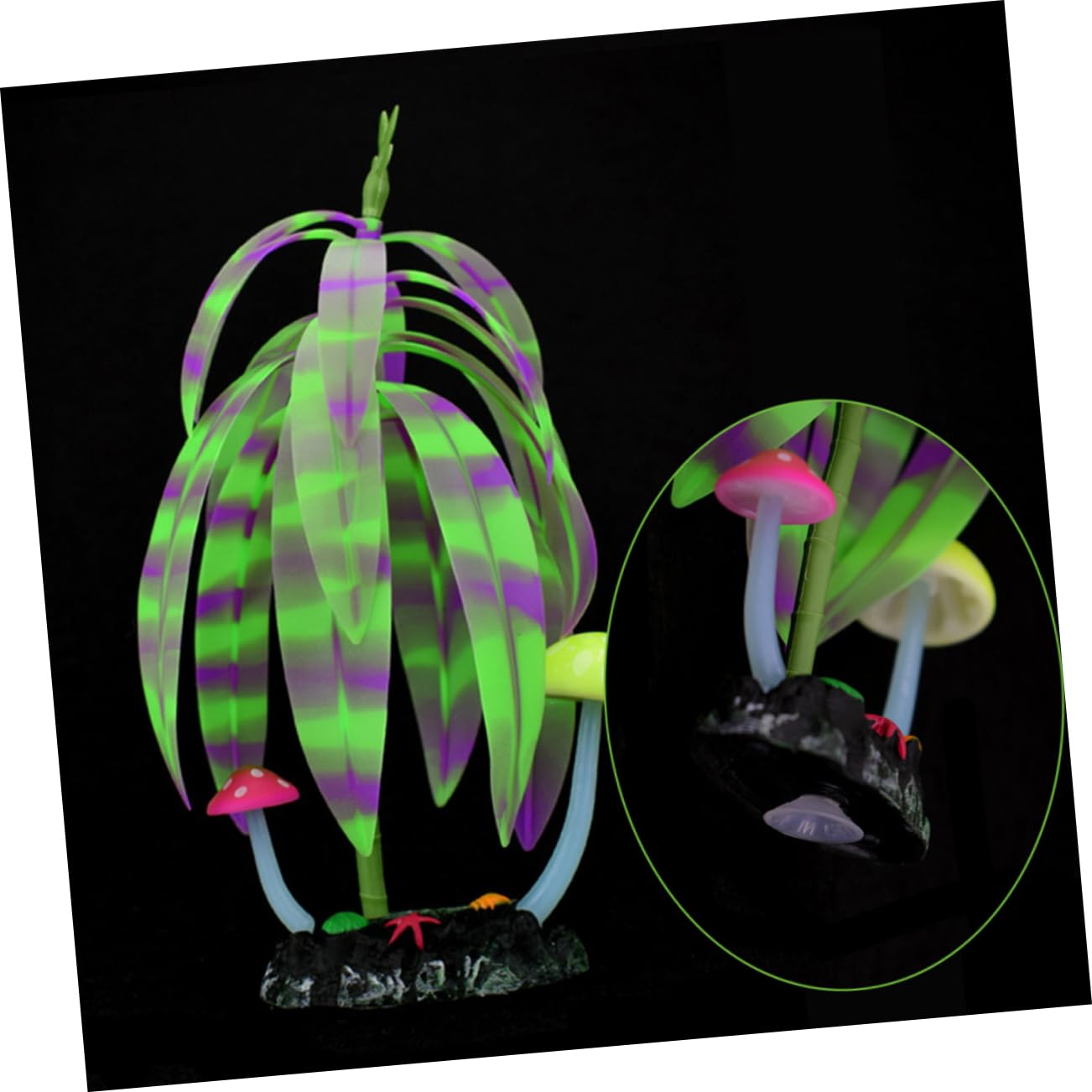 DOITOOL 3stücke Künstliche Wasserpflanze Für Aquarien Fluoreszierendes Terrarium- Simulierte Pflanze Für Fisch Und Reptilien Für Aquarien-umgebungen