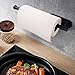 Paper Towel Holders-Blcak,Paper Towels Rolls - for Kitchen,Paper Bulk- Self-Adhesive Under Cabinet,Both Available in Adhesive and Screws,Stainless Steel