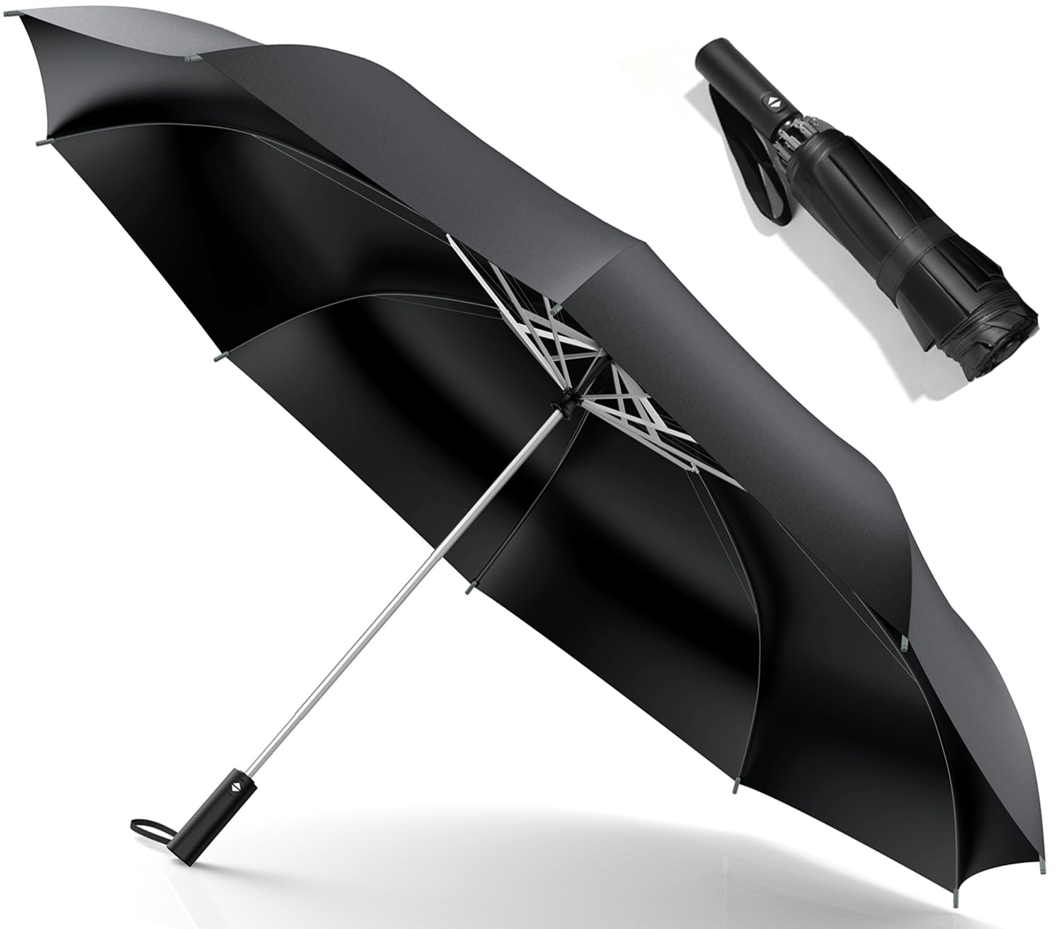 折りたたみ傘 おりたたみ傘 逆折り式傘 折り畳み傘 日傘 ワンタッチ 自動開閉 メンズ 大きい 10本骨 耐強風設計 男子日傘 UVカット 晴雨兼用 梅雨対策 台風対応 紫外線遮蔽 収納ポーチ付き メンズ レディース