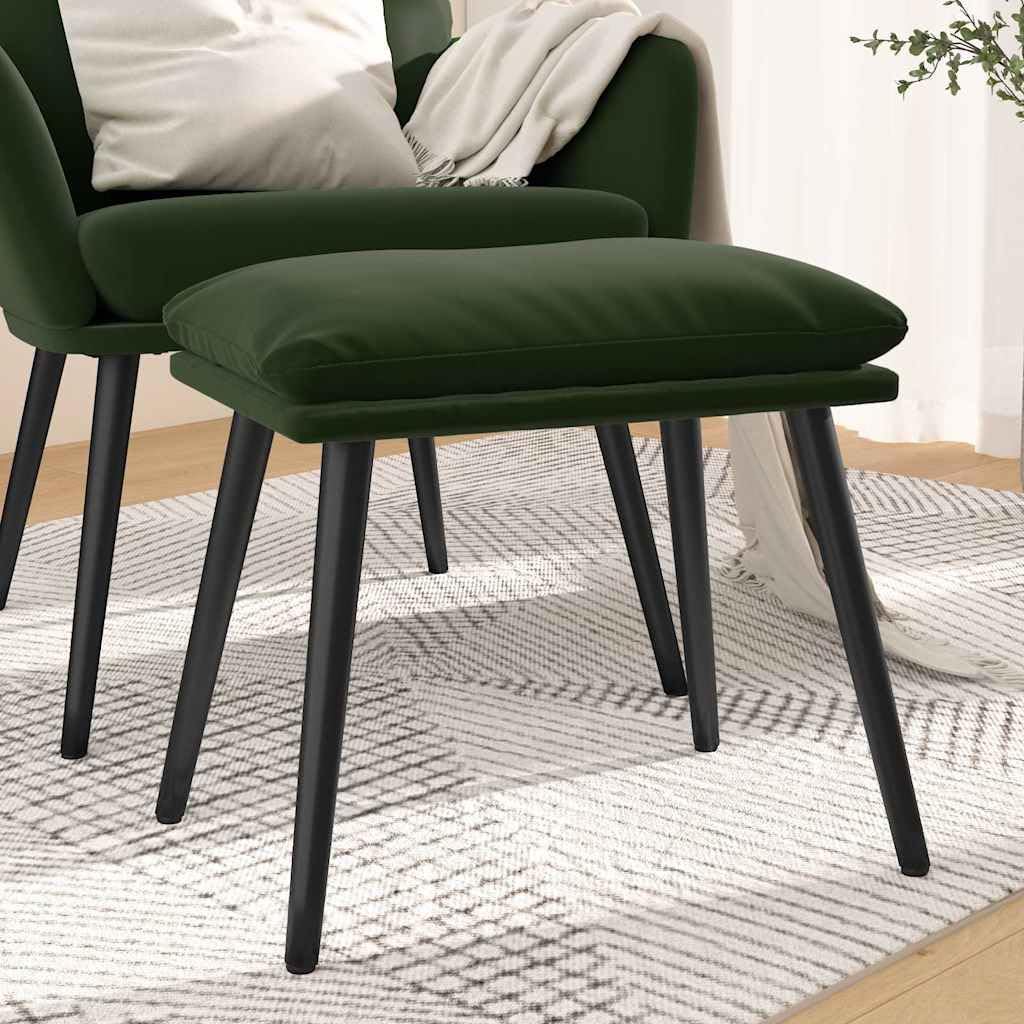 Fengshui Podnóżek ciemnozielony 45 x 29,5 x 35 cm aksamit
