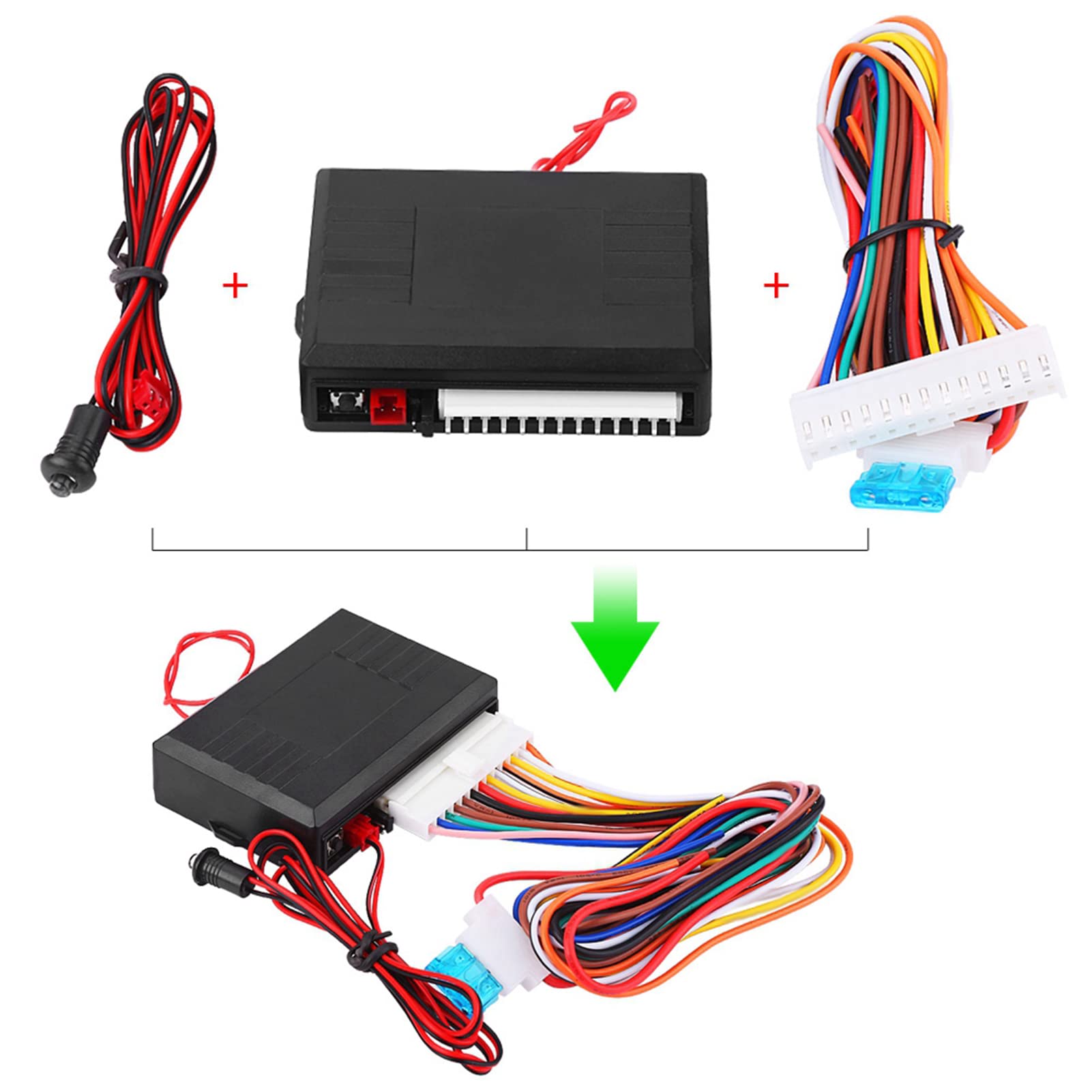 Verrouillage Centralisé de Voiture, Système d'entrée sans Clé Universelle de Serrure Centrale de Voiture avec Le Kit de Télécommande de Dégagement de Coffre,système d'alarme de Voiture