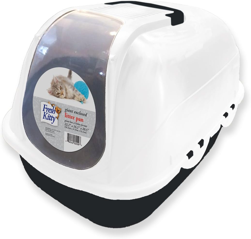 Fresh Kitty Easy to Clean Giant Enclosed Hooded Litter Box Pan