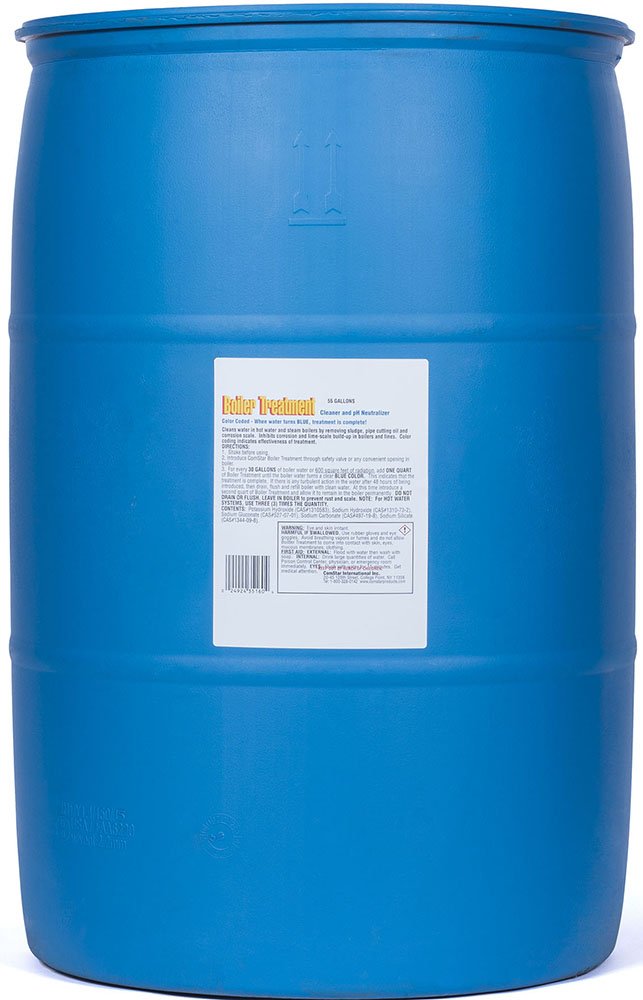 ComStar Boiler Treatment, Boiler Water Cleaner & pH Neutralizer, Prevents Rust, Scale in Boiler Water Without Requiring Flushing & Helps to Remove Oil, Sludge, Made in USA, 55 Gallon (35-160)