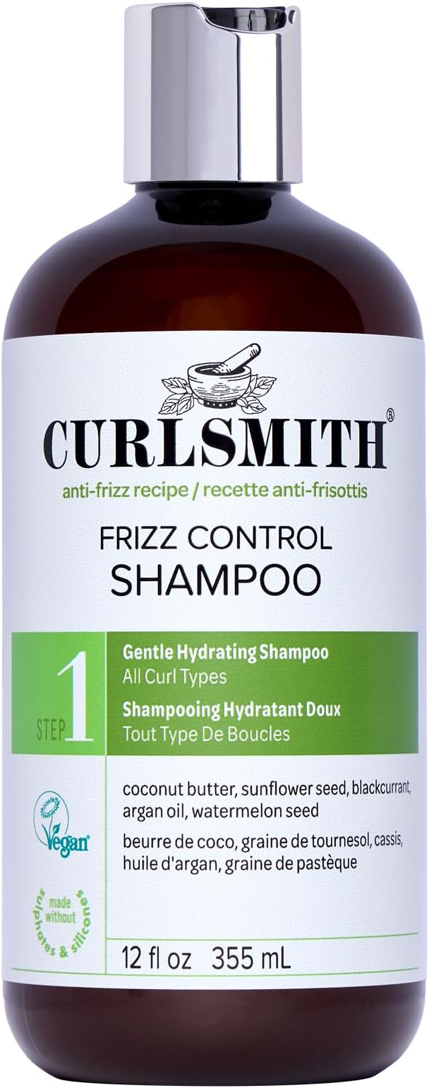Frizz Control Shampoo - Frizz-Fighting Shampoo for Curls, Removes Build-Up, For All Curl Types, Vegan & Cruelty Free