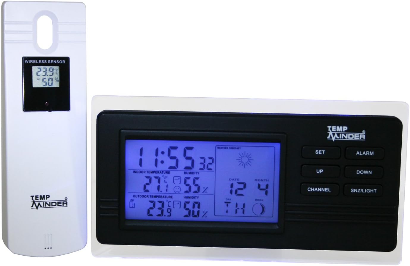 TempMinder MRI-213MX Wireless Weather Station with Digital Thermometer and Hygrometer