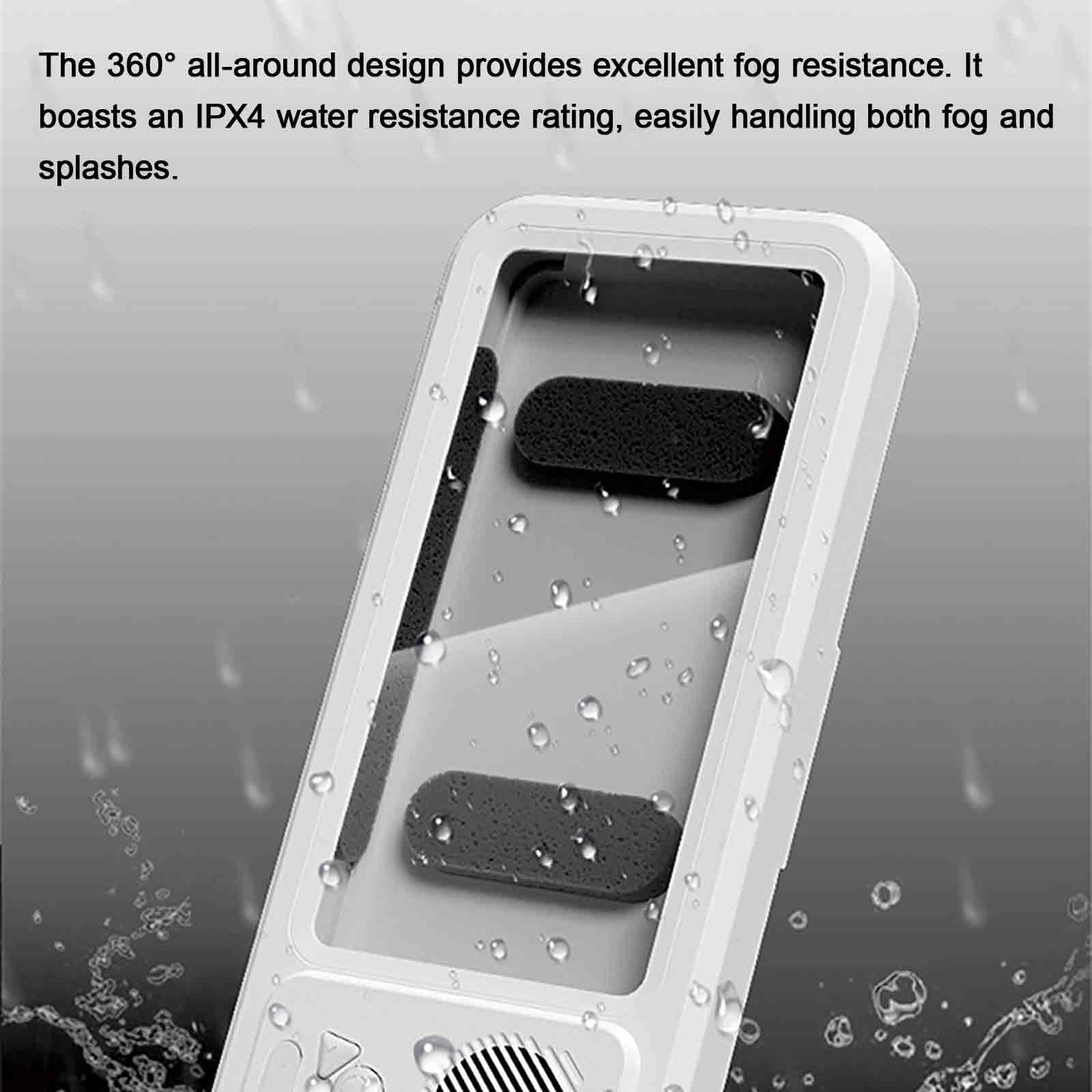 Supporto Per Telefono Da Doccia Impermeabile Regolabile Estensibile Porta Cellulare Doccia Antiappannamento Rotazione Per Da 4-7 Pollici(Bianca)