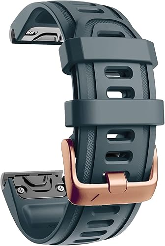 Miniatura 2 de Correa de reloj QuickFit con hebilla dorada, 0.78 pulgadas, impermeable, de liberación rápida, fácil ajuste, para Garmin Fenix 7S 6S ProZafiro,