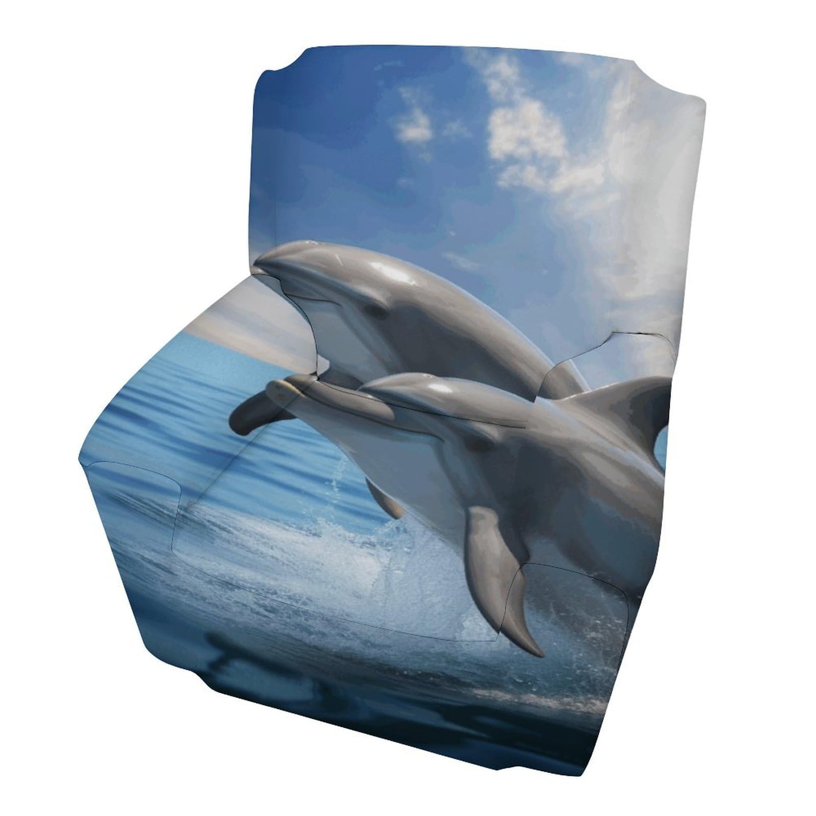 Housse de protection pour canapé simple motif dauphins