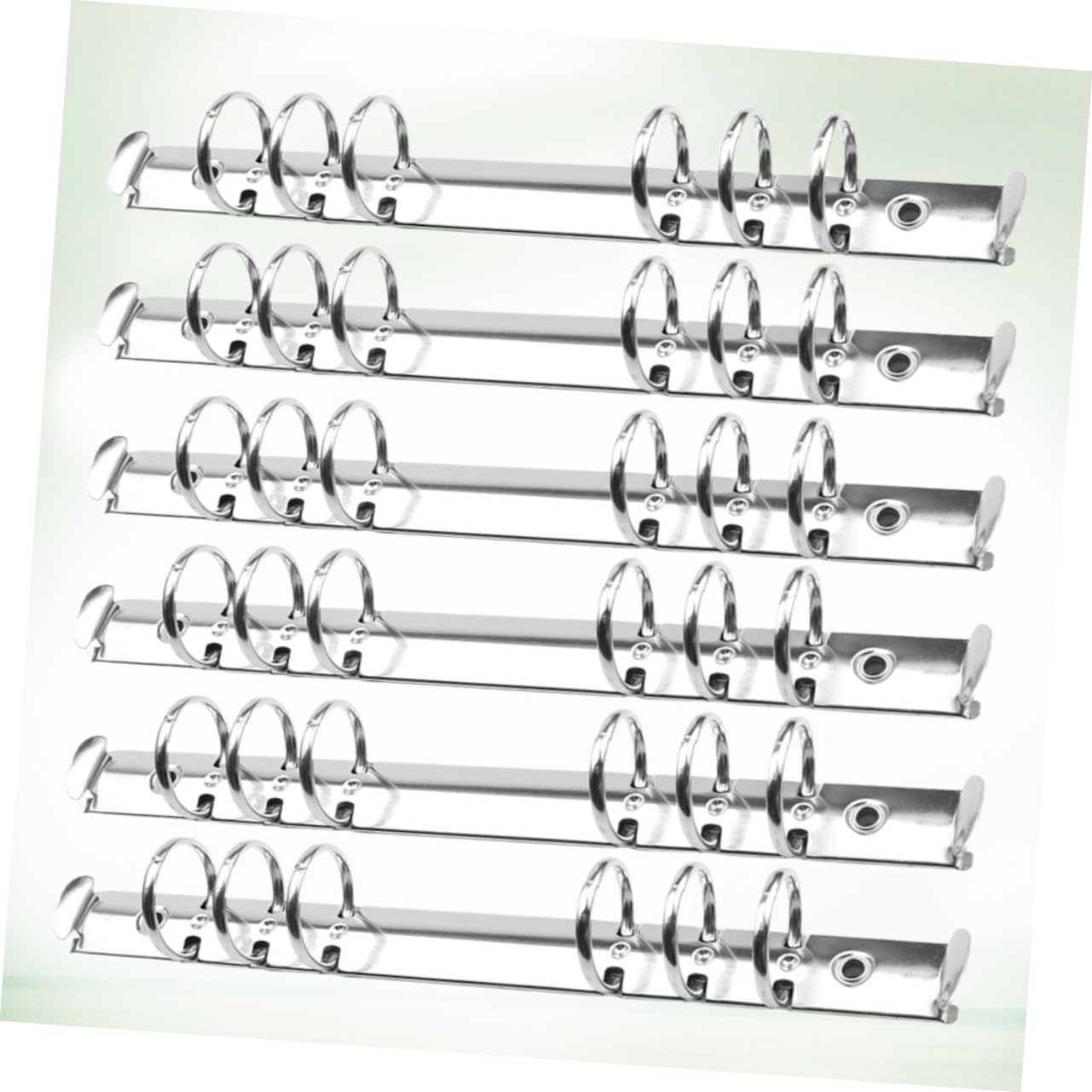 Raccoglitore Argento 12 Pezzi 6 Fori ad Anelli Metallico