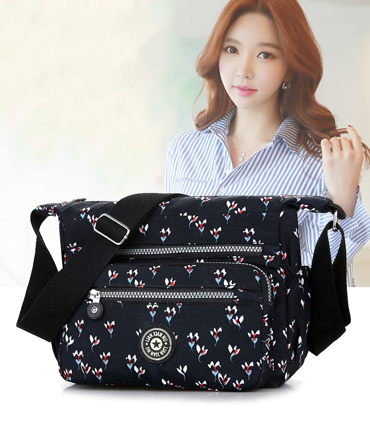 Image of Single shoulder Messenger Crossbody Bag Nylon Purse Satchel Travel Women Lady Fashion Top Handle