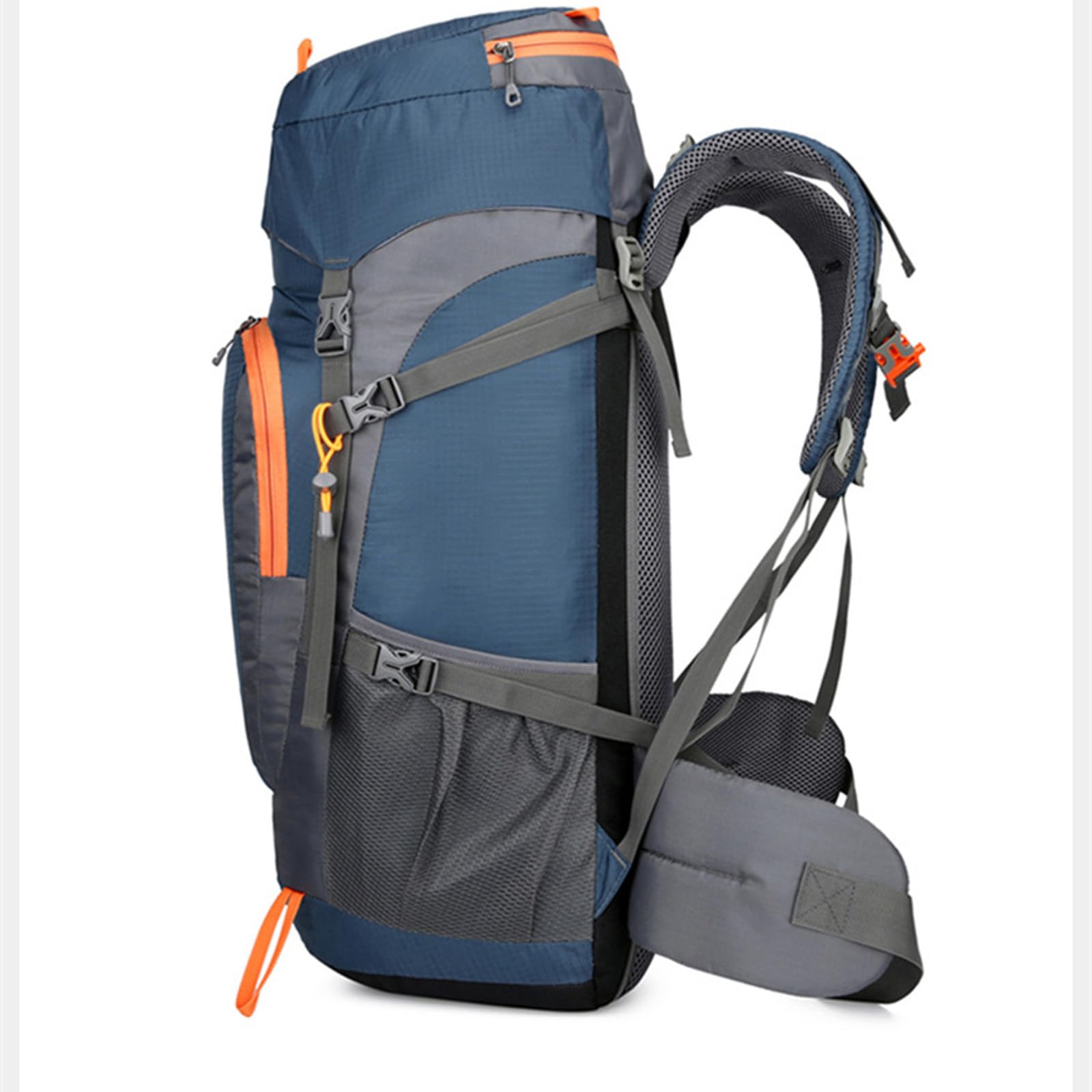 Wodoodporny plecak turystyczny na kemping, 65 l, z wieloma kieszeniami, z osłoną przeciwdeszczową, wodoodporny, lekki, outdoorowy, sportowy, na kemping, trekking, turystykę