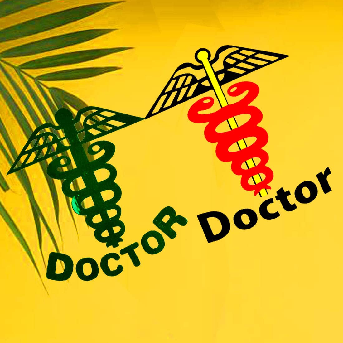 AFH Ab Sab Dosctor Medical Symbol Green Red Radium Sticker Decal for All Bikes and Car