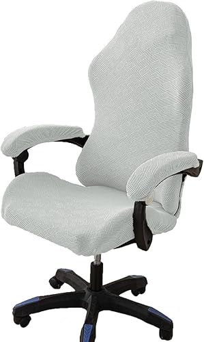 Fundas para sillas de videojuegos, fundas elásticas de jacquard para sillón, 2 piezas, fundas para reposabrazos para sillón, silla giratoria, silla