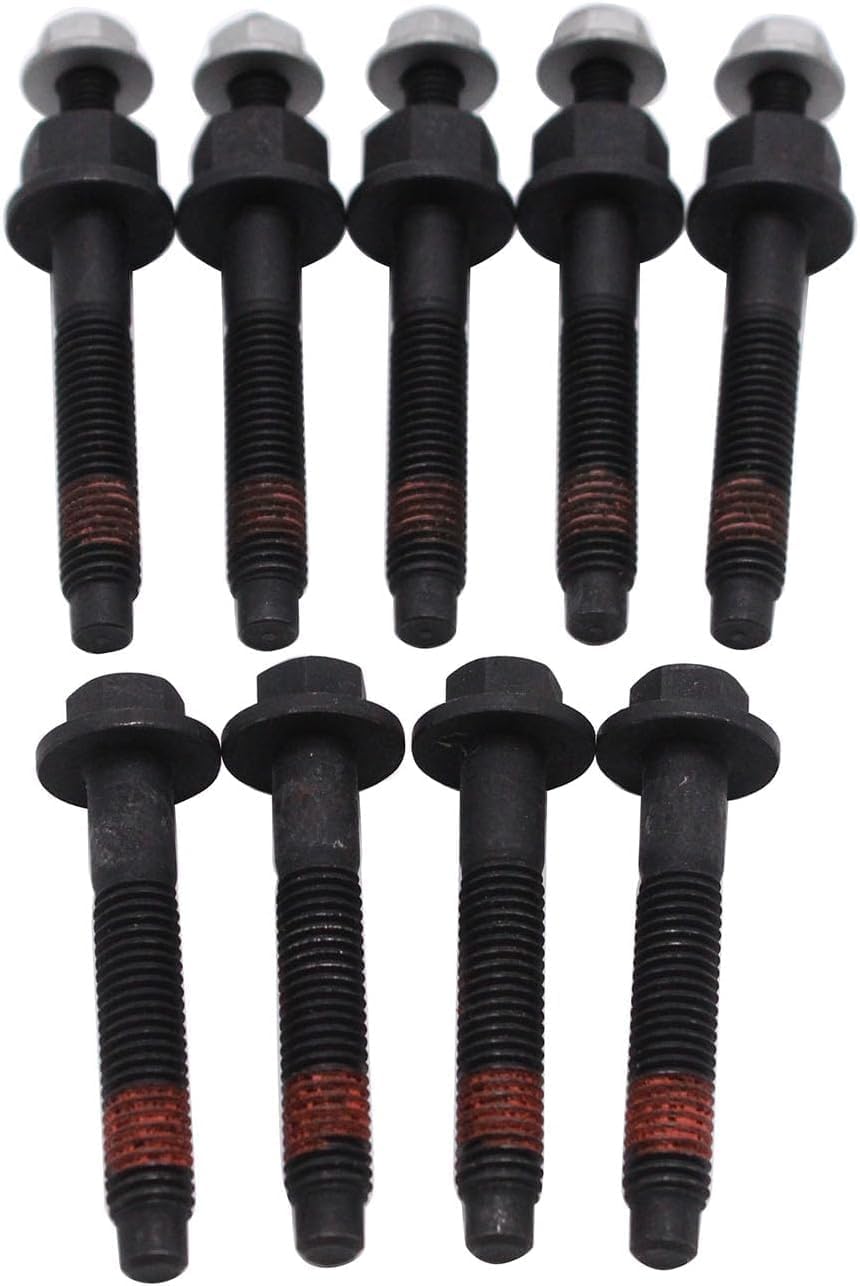 Exhaust Manifold Bolt Set with Studs and Nuts Compatible for 2009-2018 Jeep Dodge Ram Left Driver 5.7L HEMI
