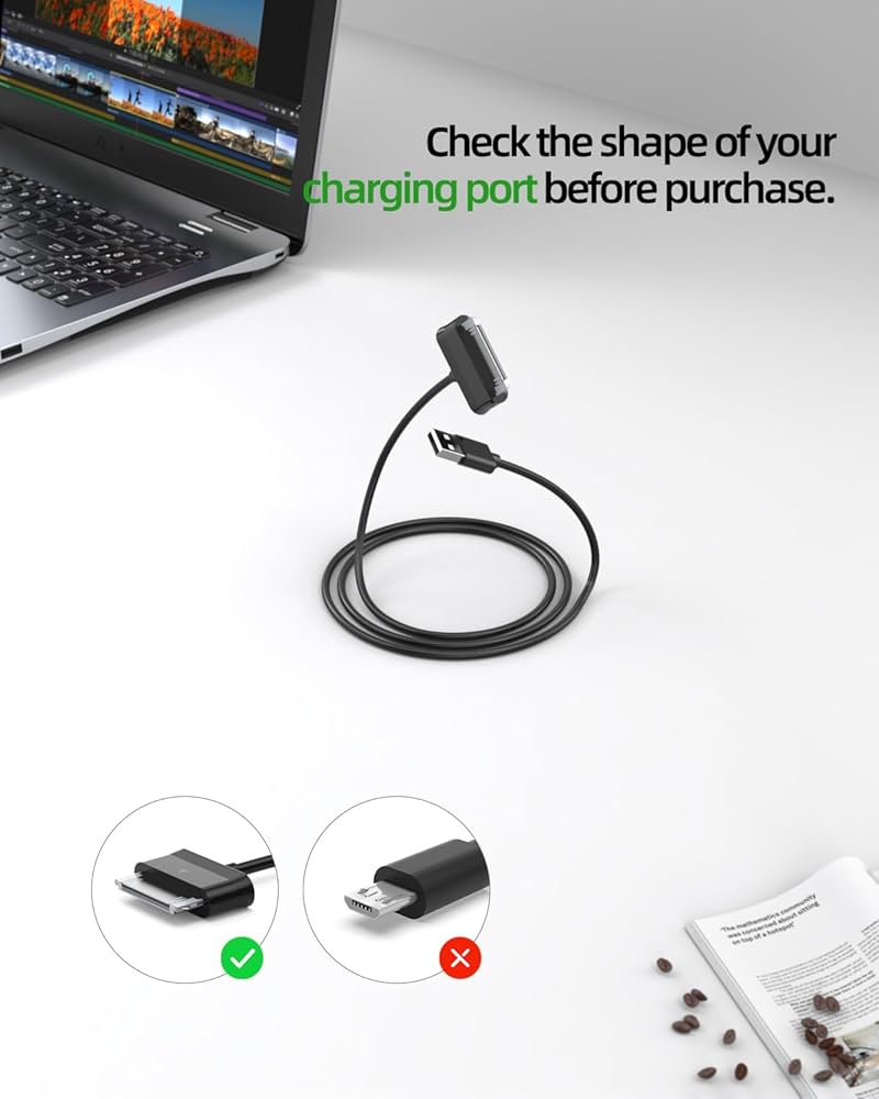 Amazon.co.jp: Superer 2m USB 30ピン 充電ケーブル Galaxy Tab