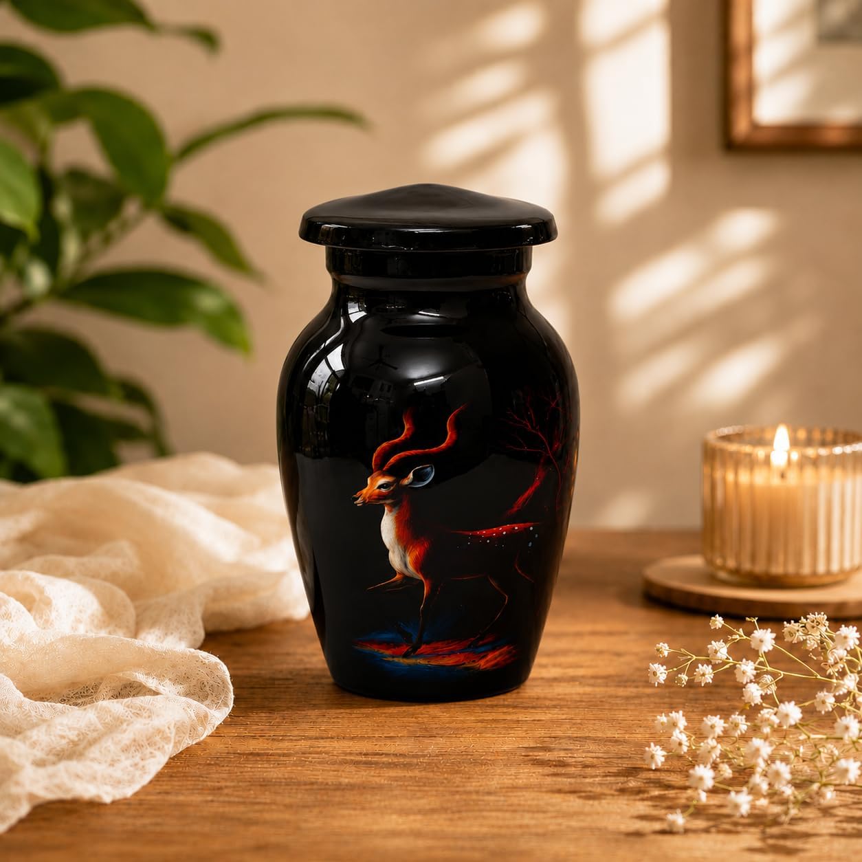 Hummingbird Keepsake Urn for Human Ashes – 3 Inch Mini Cremation Urn for Ashes, Small Memorial Urn for Sharing Ashes, Metal Funeral Urn with Secure Lid, Blue Hummingbird Tribute Design