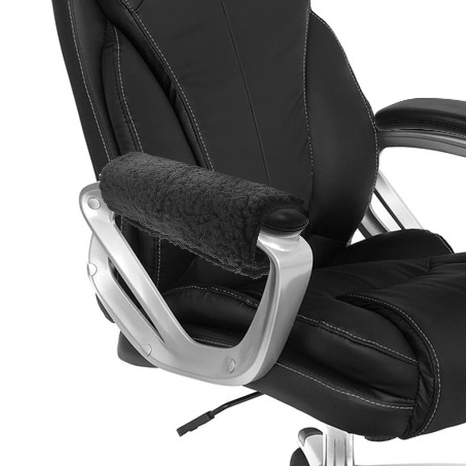 Funda Acolchada Desmontable para Repozos de Silla de Oficina y Silla de Ruedas Cojín Cómodo Anslizante para Apoyabrazos 1 Par Accesorio able para Protección