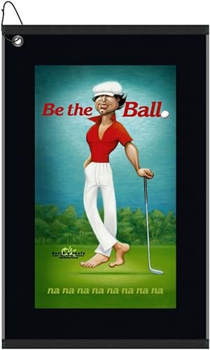 Devant Ty Webb Be The Ball - Toalla de golf, color negro, 16 x 25 pulgadas
