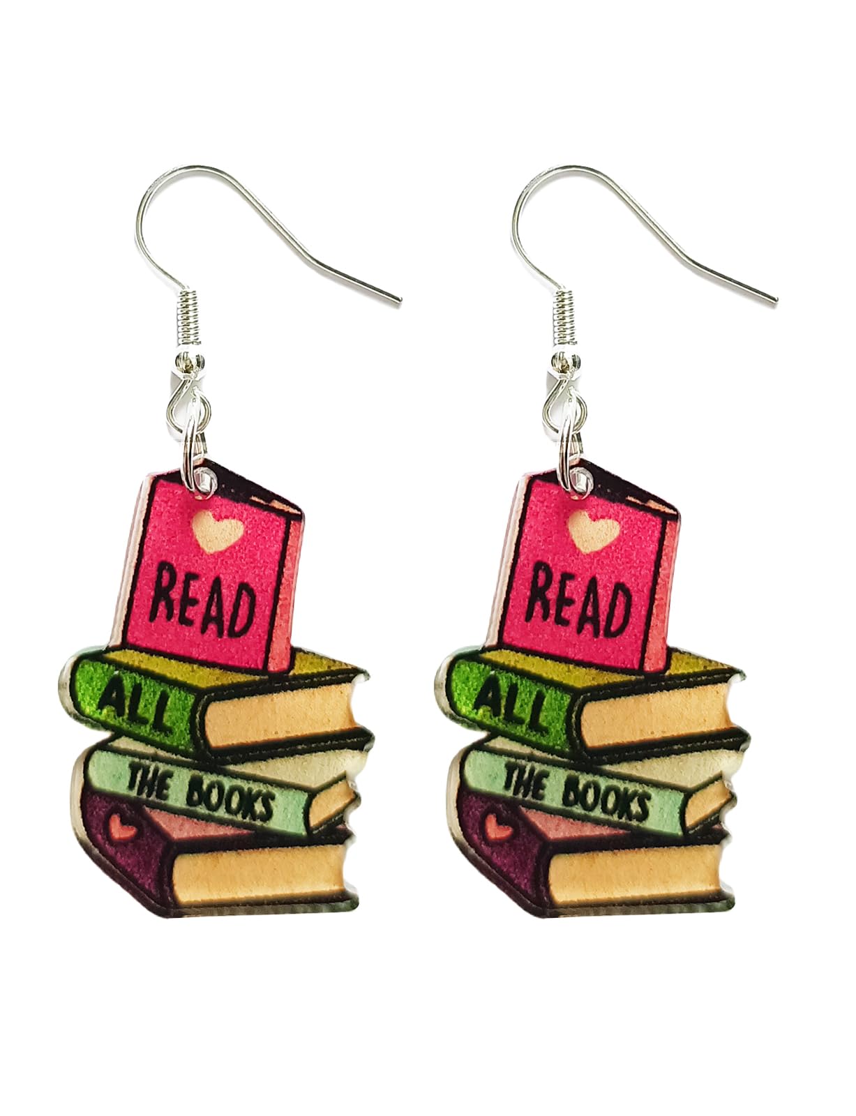 Pencil Book Read Acrylic Earrings for Teacher Student Women Teachers Appreciation Day Gifts Graduation Back to School