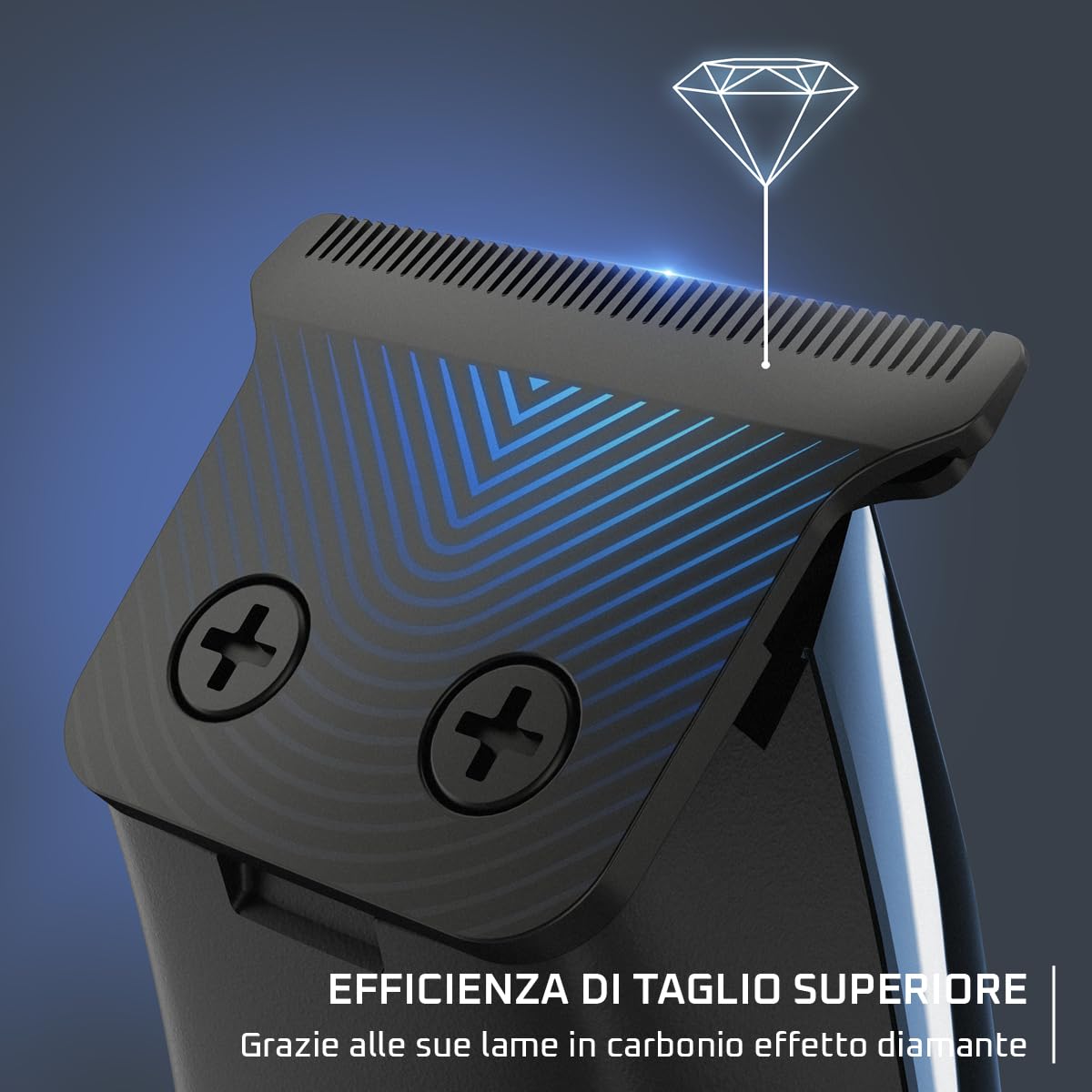 Rowenta Barber Experience, Rasoio Regolabarba Professionale da Uomo, Lama a T di Precisione per Capelli e Barba, 5 Pettini Fissi, 90 Min Autonomia, TN1851E0