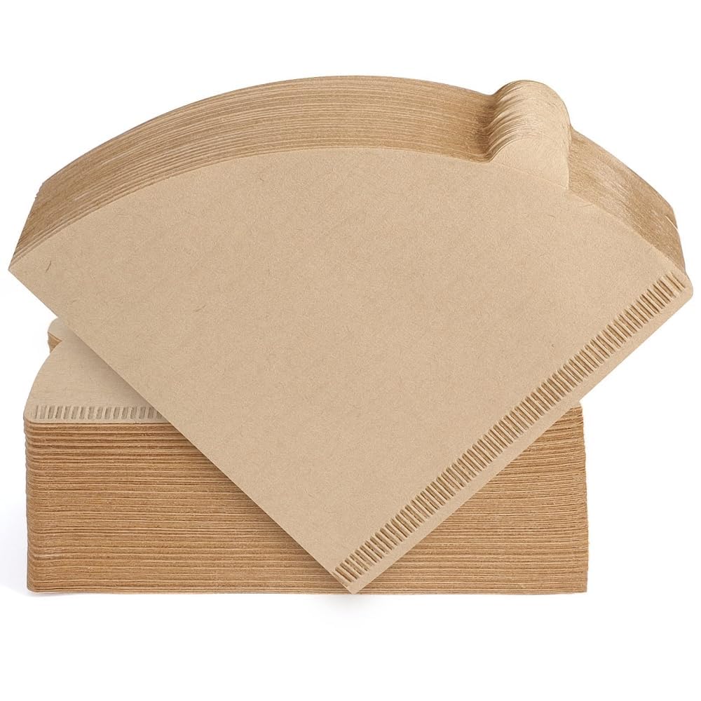 LUVINA Coffee Filter, Cone Coffee Filters 2, Pour Over Coffee Filter for v60 Coffee Dripper and Drip Coffee Maker, 1-4 Cup, 100 Count, Disposable Natural Unbleached Size 02 (100, Coffee Filter Paper)