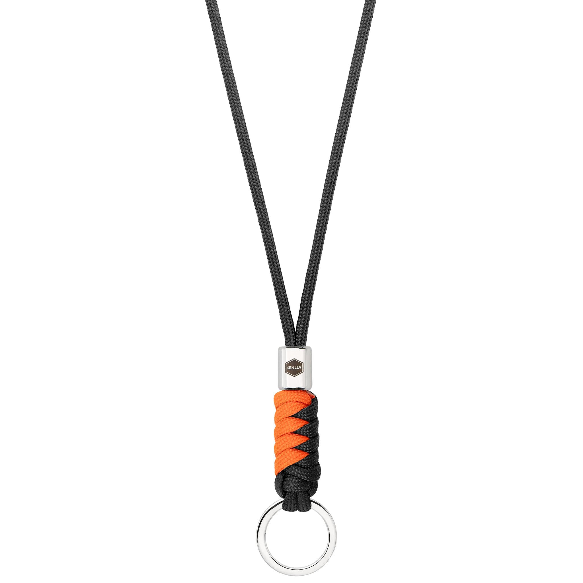 SENLLY Neck Lanyard Keychain for keys, Cell Phone, ID Badge Holder, Paracord Braided Design with Stainless Steel Hardware