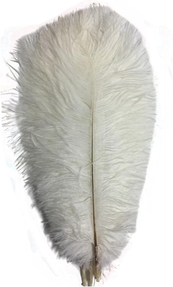 AABABUY Pack of 30,Naturl Ostrich Feathers 10-12inch (25-30cm) Plumes Wedding,Clothing,Party,Table Decoration,DIY (White)