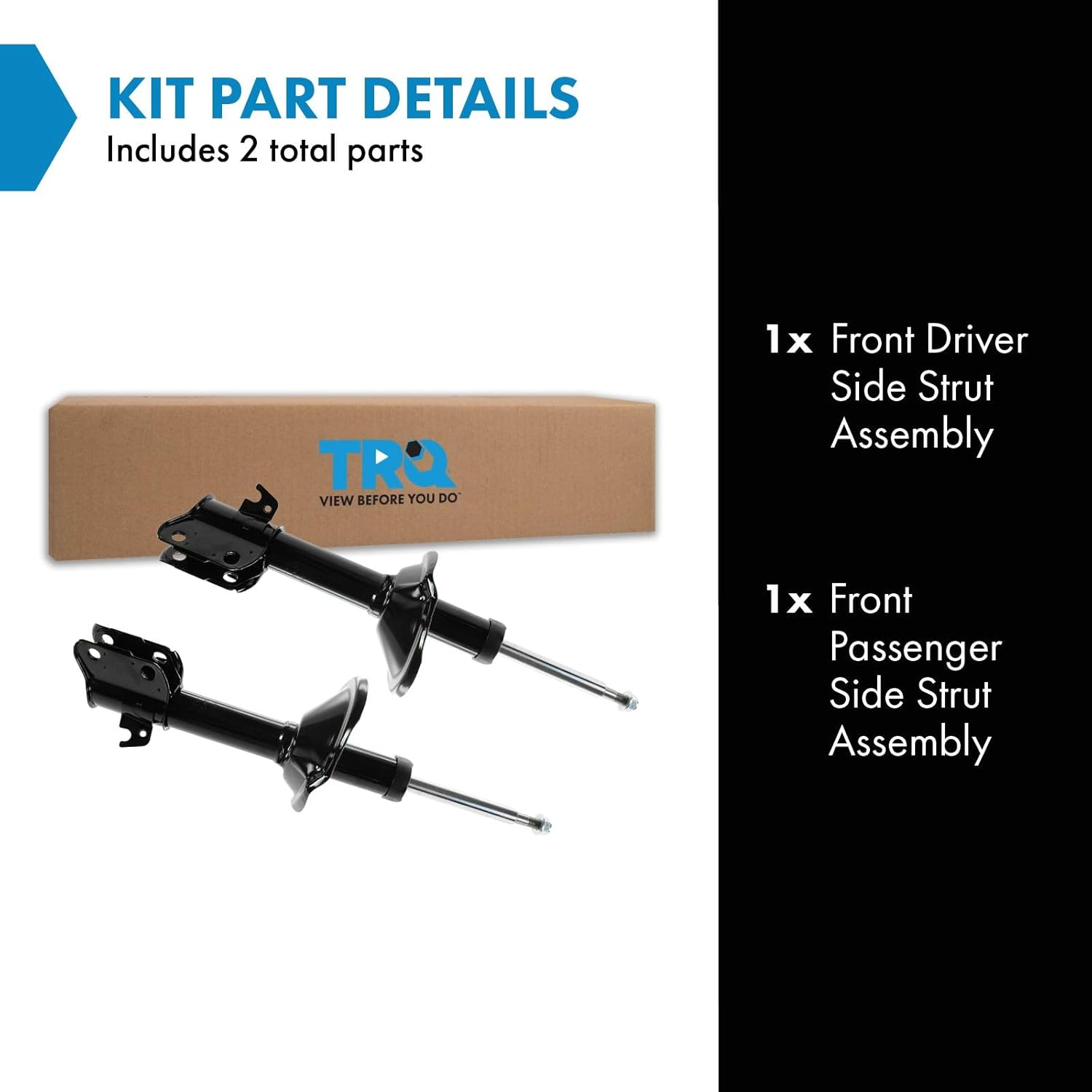 TRQ Front Strut Assembly Set Compatible with 2003-2006 Subaru Baja 2002-2004 Outback