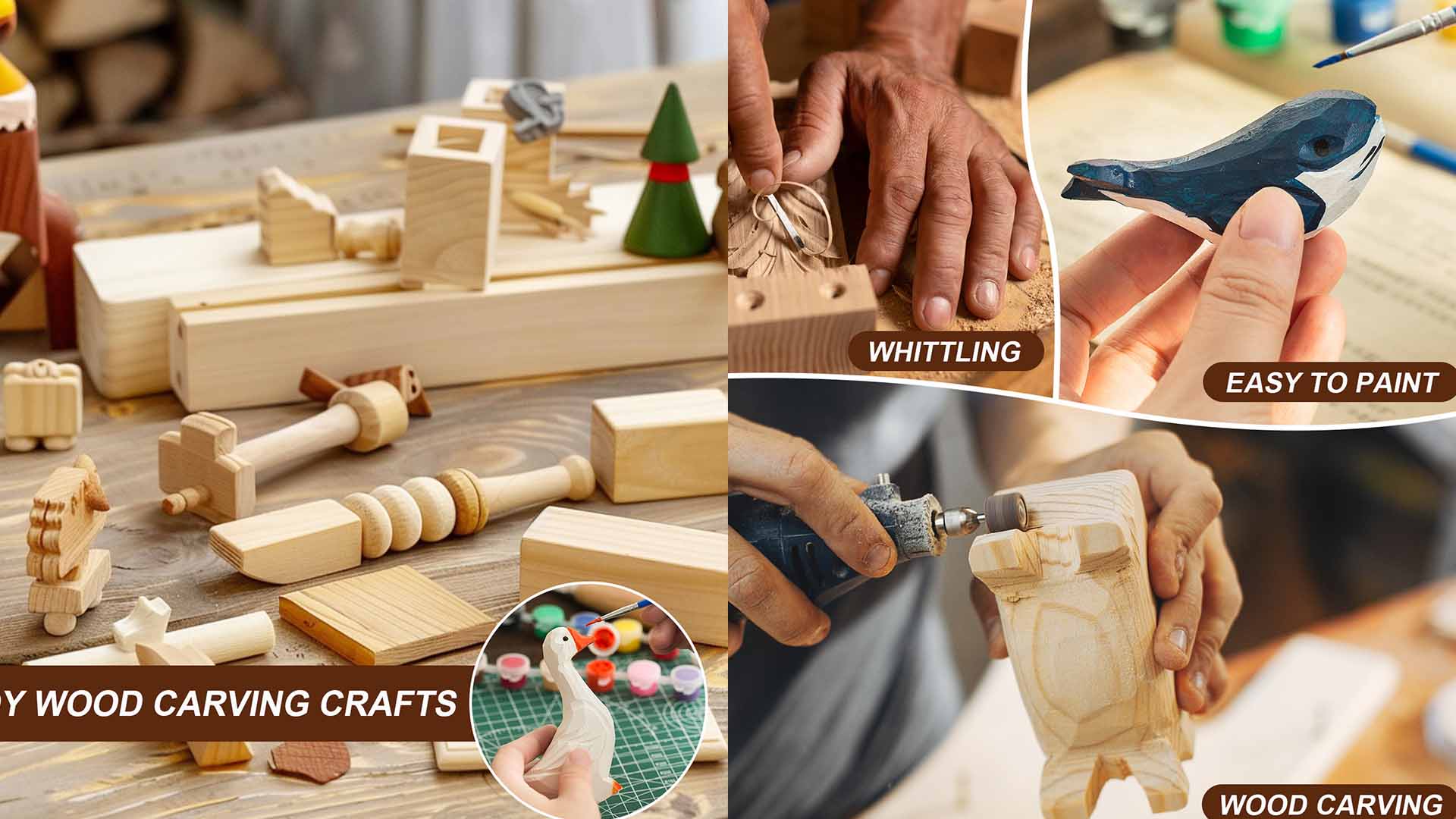 Amazon.com: 24Pcs Basswood Carving Blocks,3 Sizes Whittling