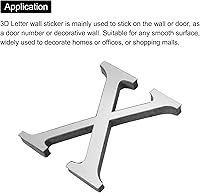 Vista 60 de PATIKIL Adhesivos de pared de acrílico 3D con letras B, autoadhesivas, para decoración del hogar, letrero artístico, para bricolaje, decoración