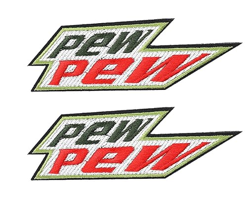 2 stycken PEW roliga taktiska lappar, broderade märken lapp krok och loop emblem applikationer kläder, mössor, jeans, jackor, byxor, gör-det-själv-tillbehör, uniformer, ryggsäck, rockar, skjortor