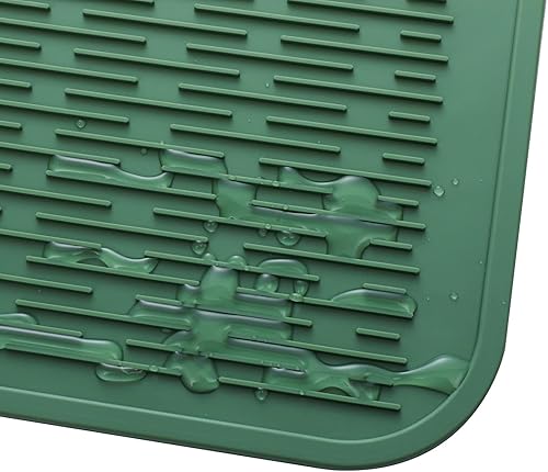 Miniatura 769 de Tapete de silicona para secado de platos para múltiples usos, fácil de limpiar, ecológico, resistente al calor, tapete de silicona para encimera
